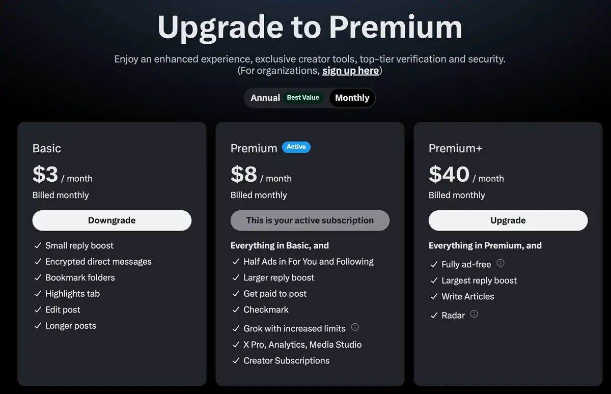 اشتراک ایکس پریمیوم (X | Twitter) 3 اشتراک ایکس پریمیوم (X | Twitter) | تصویر 3